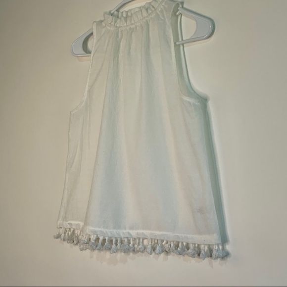 Sun & shadow tassel top white sleeveless 8114 new - Picture 7 of 10